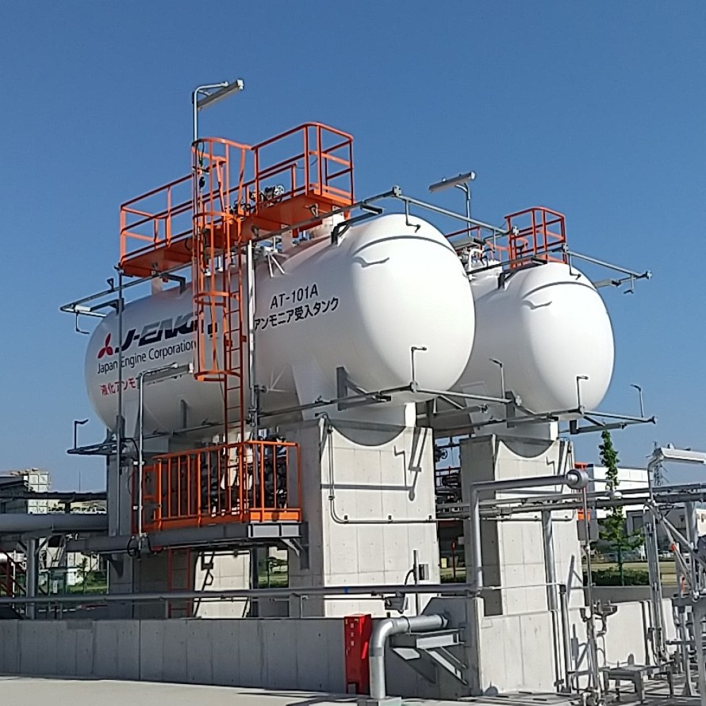 The peripheral equipment for operation of an ammonia-fueled full-scale engine(Storage tank)